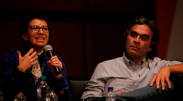 Claudia López y Sergio Fajardo en Bogotá, el 30 de abril de 2016 Claudia López y Sergio Fajardo en Bogotá, el 30 de abril de 2016