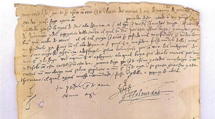 Carta Cristóbal Colón.