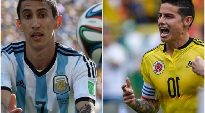 Ángel Di María y James Rodríguez Ángel Di María y James Rodríguez