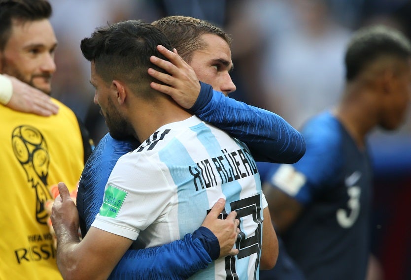 Antoine Griezmann y Sergio Agüero
