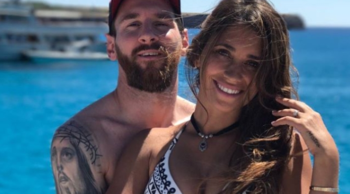 Antonella y Messi