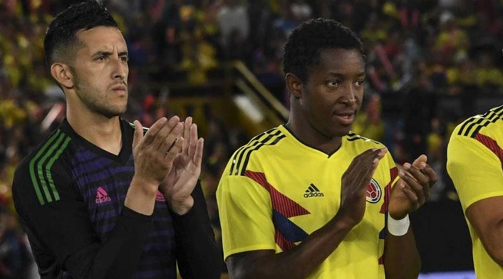 Camilo Vargas y Óscar Murillo, jugadores de la Selección Colombia