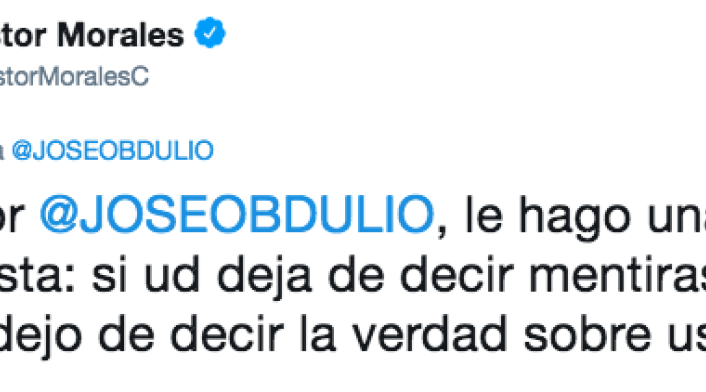 Mensaje de un periodista contra José Obdulio Gaviria