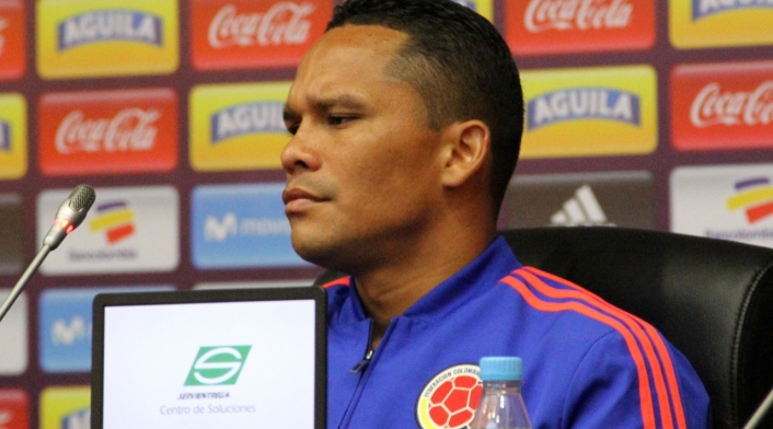 Carlos Bacca en rueda de prensa Carlos Bacca en rueda de prensa
