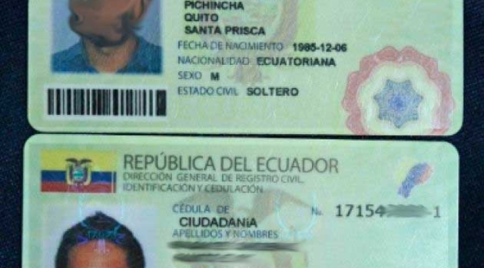 Cédula Ecuatoriana Cédula Ecuatoriana