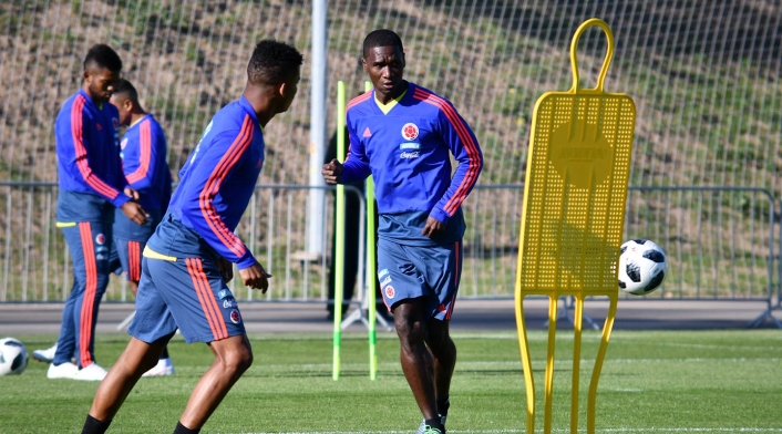 El entrenamiento de la Selección Colombia en Kazán, antes de viajar a Saransk