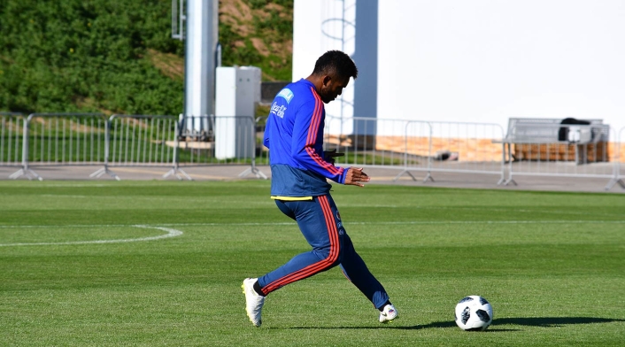 El entrenamiento de la Selección Colombia en Kazán, antes de viajar a Saransk