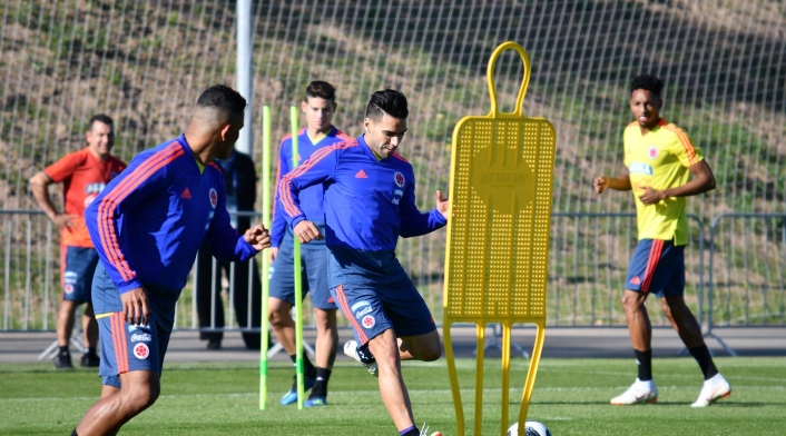 La Selección Colombia entrenando en Kazán, antes de viajar a Saransk