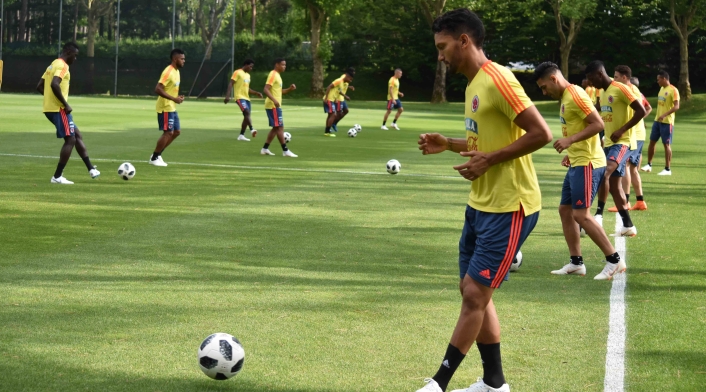 La Selección Colombia entrenando en Milán (Italia)