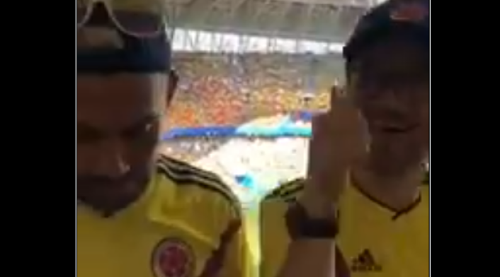 Colombianos que ingresaron trago a estadio de Rusia