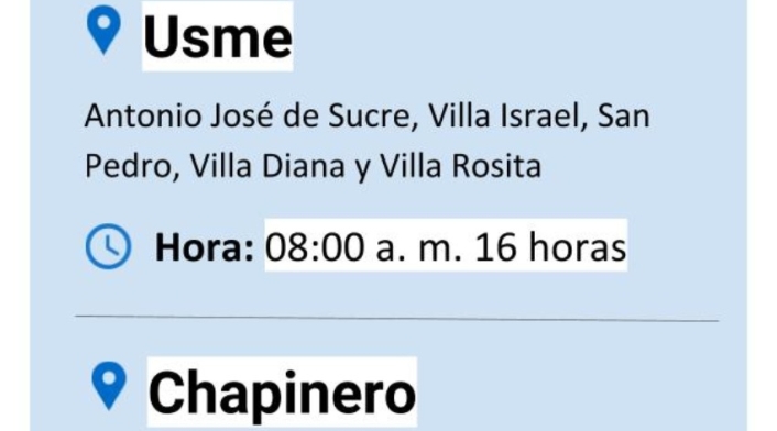 Cortes de agua miércoles 27 de junio