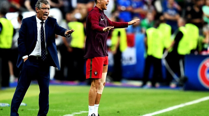 Fernando Santos y Cristiano Ronaldo