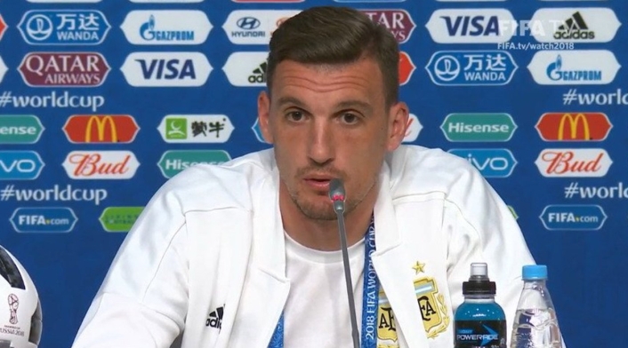 Franco Armani en rueda de prensa Franco Armani en rueda de prensa