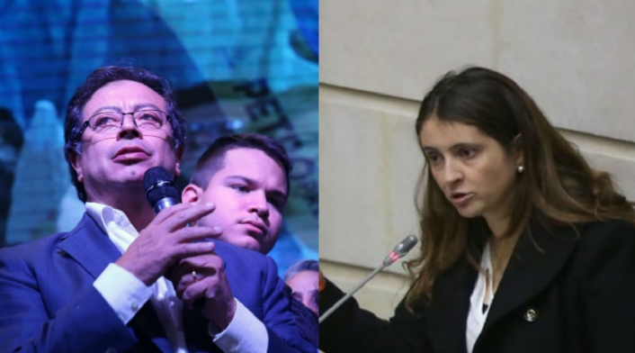 Gustavo Petro y Paloma Valencia, la pelea que se avecina en el Senado.