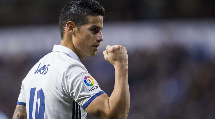 James Rodríguez jugando para el Real Madrid James Rodríguez jugando para el Real Madrid