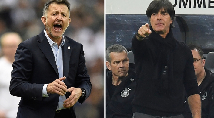Juan Carlos Osorio y Joachim Löw se encuentran después de la semifinal de la Copa Confederaciones Juan Carlos Osorio y Joachim Löw se encuentran después de la semifinal de la Copa Confederaciones