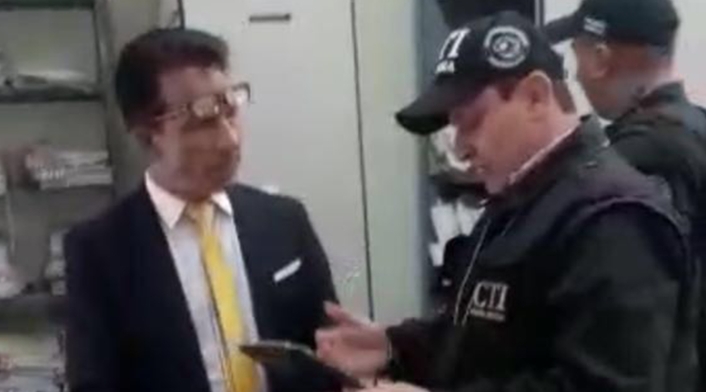 Juez Reinaldo Huertas al momento de su captura Juez Reinaldo Huertas al momento de su captura