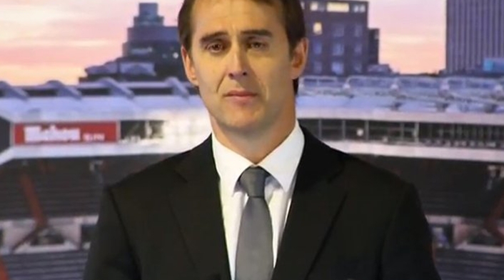 El técnico Julen Lopetegui en su presentación con el Real Madrid