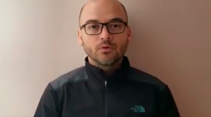 Luis Felipe Gómez en el video que publicó en sus redes sociales
