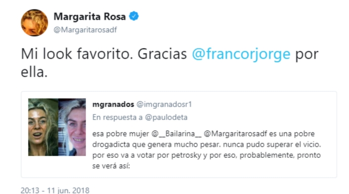El trino de Margarita Rosa de Francisco