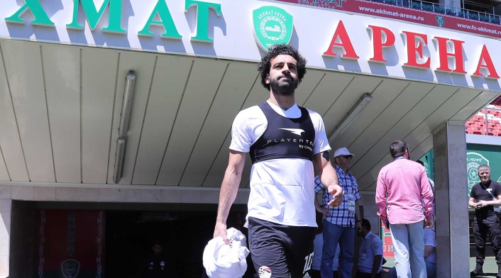 Mohamed Salah, delantero de la selección de Egipto