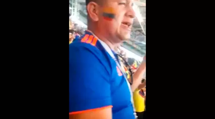 Francisco Romero, director del noticiero Alerta Bogotá, en el Estadio Kazán Arena de Rusia