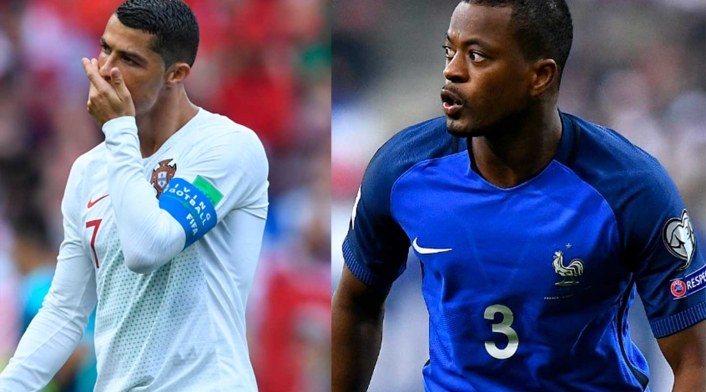 Patrice Evra y Cristiano Ronaldo