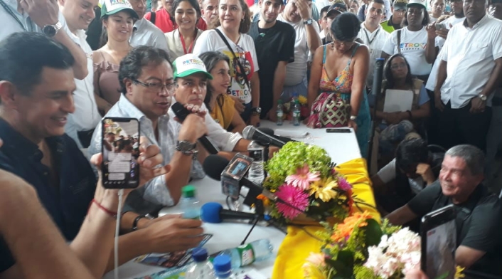 Gustavo Petro desde Cali.