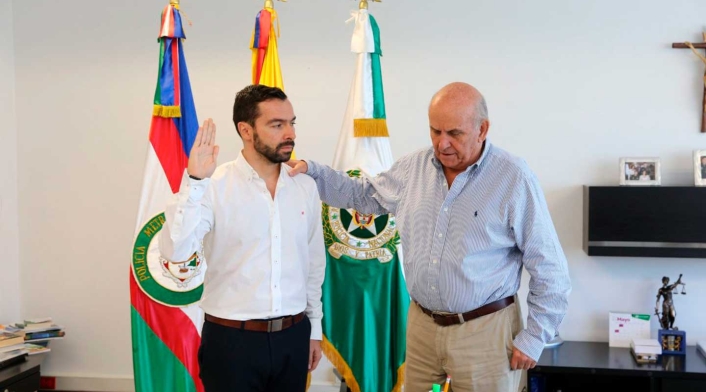 Posesión de Andrés Villamizar como secretario de seguridad de Cali