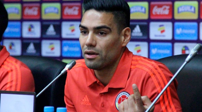 Radamel Falcao en rueda de prensa Radamel Falcao en rueda de prensa