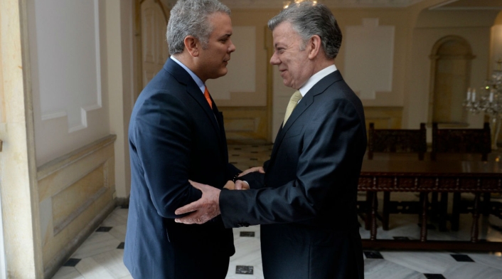 Iván Duque y Juan Manuel Santos Iván Duque y Juan Manuel Santos