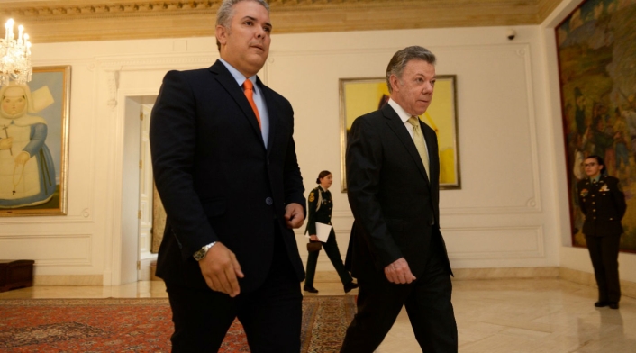 Iván Duque y Juan Manuel Santos iniciaron el empalme Iván Duque y Juan Manuel Santos iniciaron el empalme