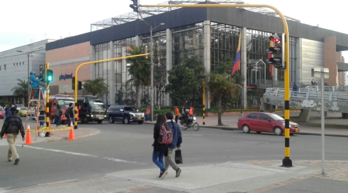 Semáforo en la ciudad de Bogotá