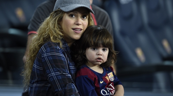 Shakira y su hijo Milan