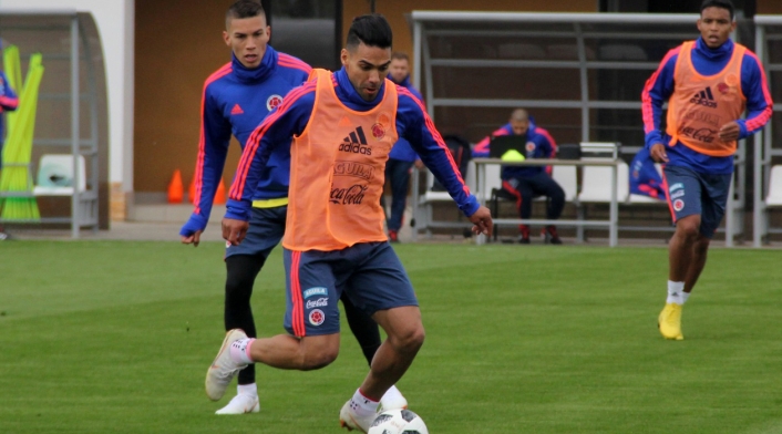 Falcao en el primer entrenamiento de Colombia en Rusia