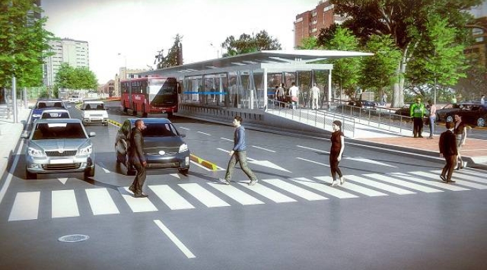 Imagen del proyecto de Transmilenio por la Séptima