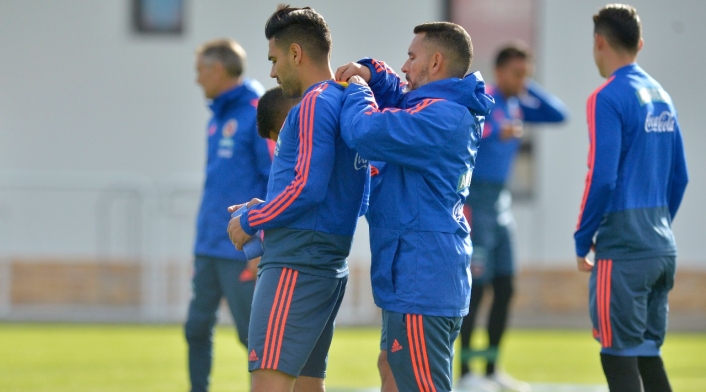 Selección Colombia en entrenamiento en Kazán