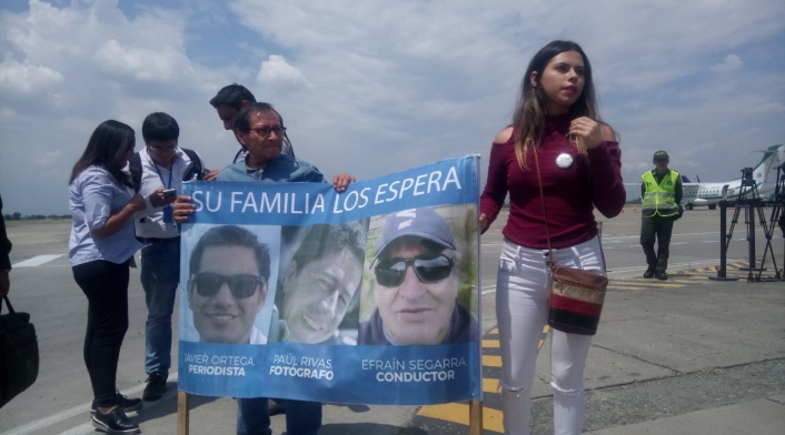 Familiares de periodistas ecuatorianos asesinados están en Cali 9