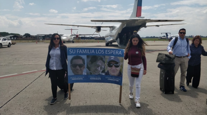Familiares de periodistas ecuatorianos asesinados están en Cali