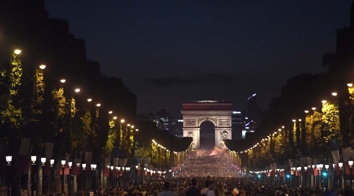 París celebra el paso de Francia a la final del mundial de Rusia
