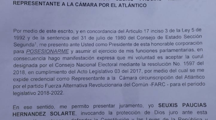posesión Santrich