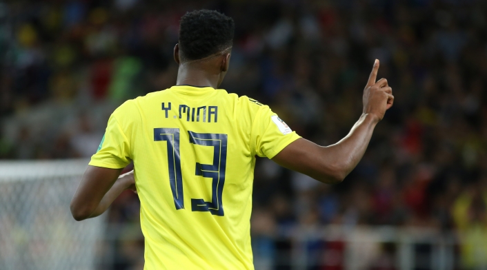 Mina marcó su tercer gol en Rusia 2018. Gol Yerry Mina Colombia Inglaterra Rusia 2018 6