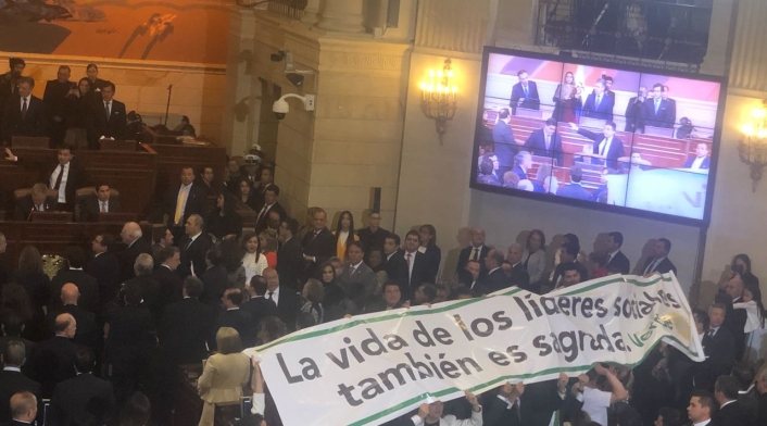 El asesinato de líderes sociales hace parte de los retos del nuevo Congreso El asesinato de líderes sociales hace parte de los retos del nuevo Congreso