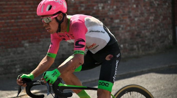 Rigoberto Urán durante la novena etapa del Tour de Francia