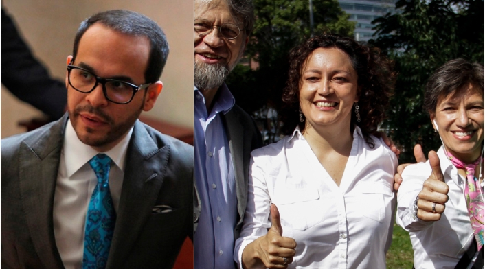 Abelardo de la Espriella, Antanas Mockus, Angélica Lozano y Claudia López