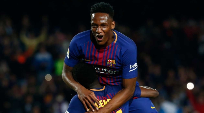Yerry Mina, jugador que podría salir del FC Barcelona