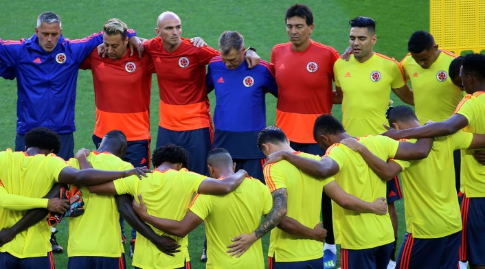 Equipo de Colombia reunido