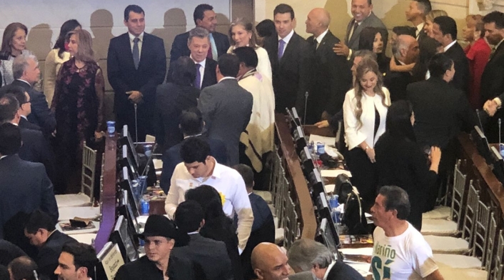 El presidente Juan Manuel Santos posesionó al nuevo Congreso de la República El presidente Juan Manuel Santos posesionó al nuevo Congreso de la República