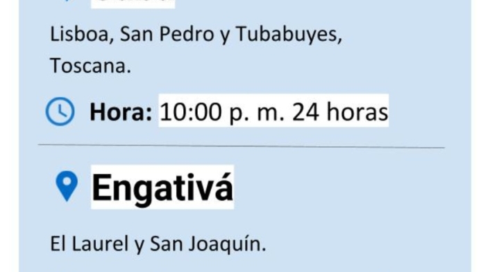 Cortes de agua 18 de julio