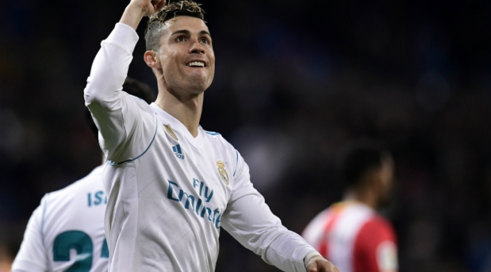 El jugador portugués Cristiano Ronaldo celebrando un gol en la Liga Española